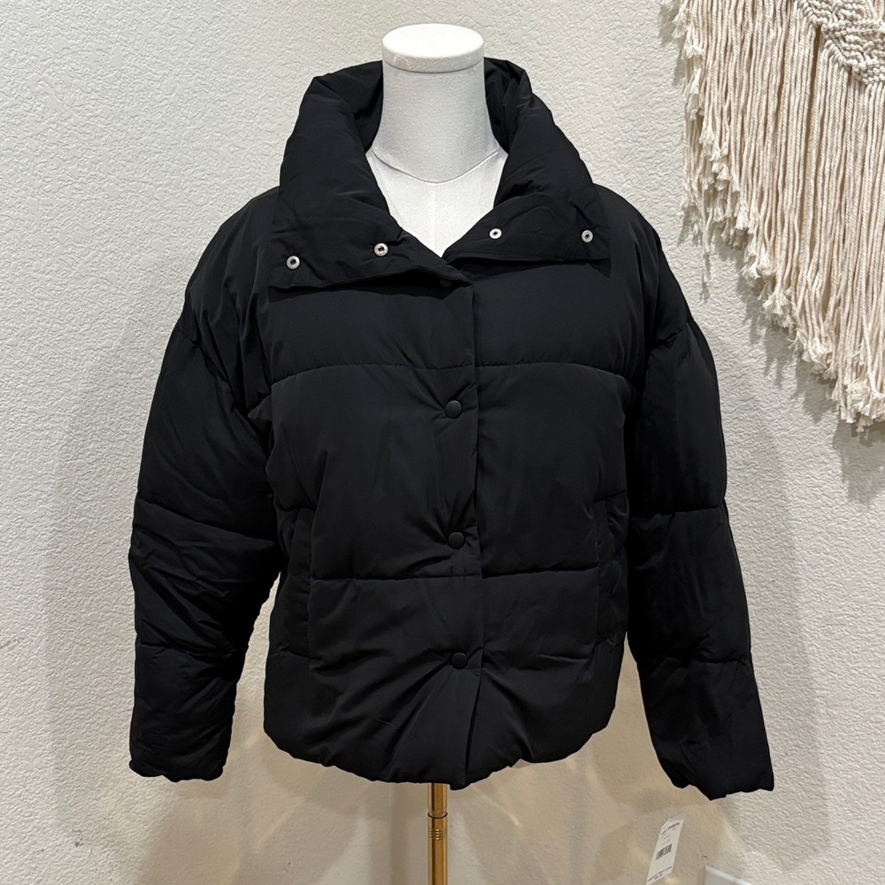 Free People Black Puffer Jacket